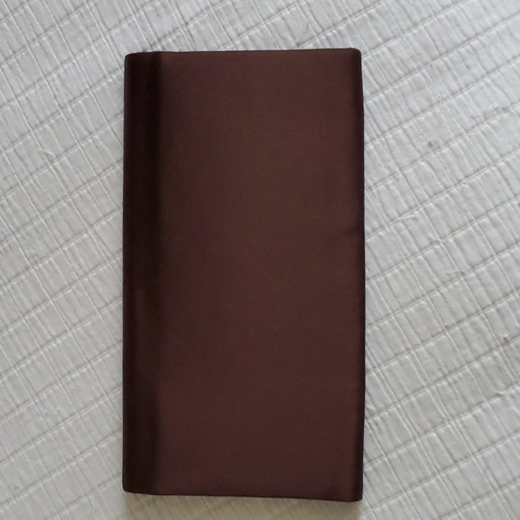 Joseph Magnin Brown Satin fold over clutch bag Made in Italy! Vintage perfect - Picture 7 of 8